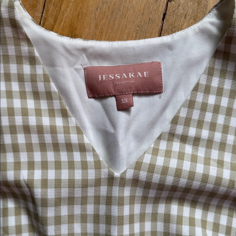 JessaKae Elegant Multicolor Gingham Tiered Dress XS - Picture 8 of 10